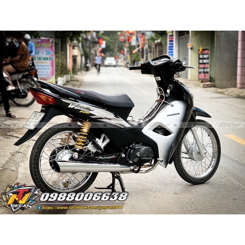 Tem xe wave Alpha - tem ghép crom