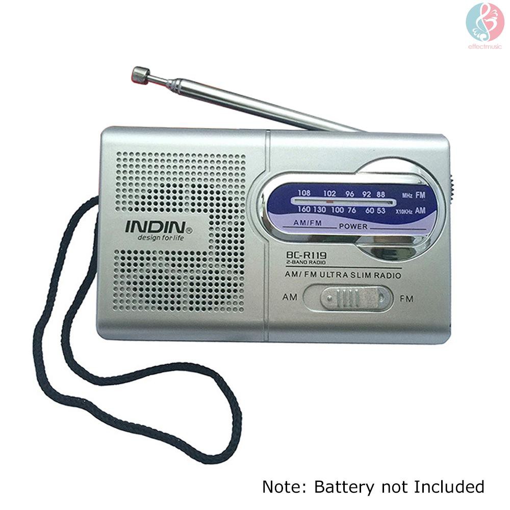 Radio Mini INDIN BC-R119 AM / FM Tích Hợp Loa Tiện Dụng