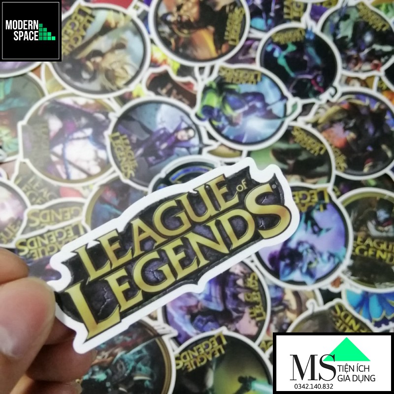 Sticker PVC LOL 100 Hình ST-120 - Stickers Chống nước Dán Mũ bảo hiểm Vali Laptop Điện thoại Dán xe
