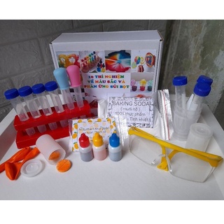 STEM TOYS Đồ chơi khoa học giáo dục 10 thí nghiệm về màu sắc & phản ứng sủi bọt mô hình núi lửa phun trào