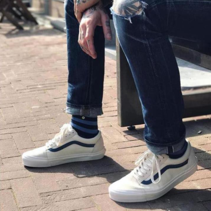 [FullBox - CÓ ẢNH THẬT] Giày Vans Style 36 vans kelly kẻ sọc xanh than- Phiên bản Tiêu Chuẩn cực đẹp