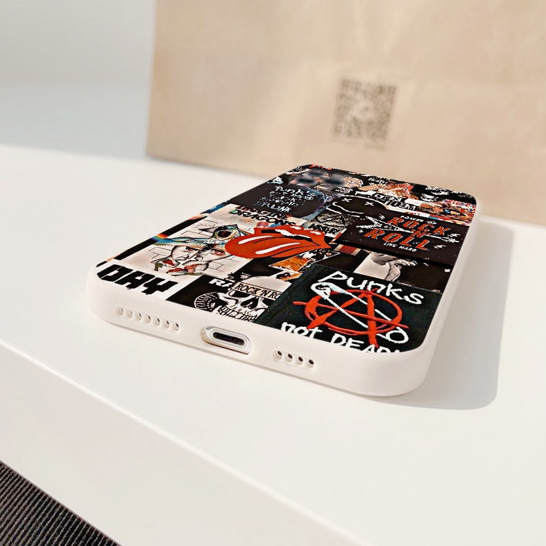 Ốp silicon iphone sticker độc đáo Punks mềm mại cho ốp iphone 13 12 11 Pro Max 7/7Plus/8/8Plus/X/Xs/Xs Max/11/11pro