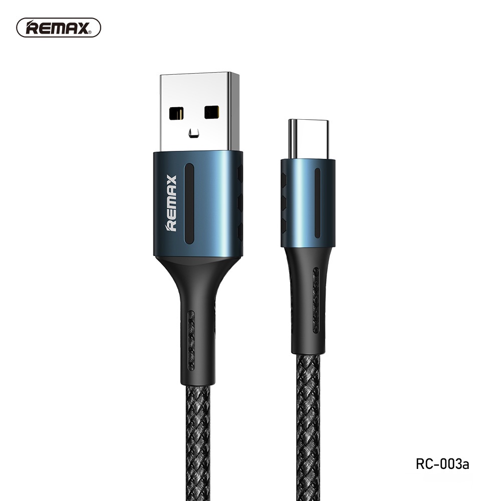 Cáp Sạc Type C Chính Hãng Remax RC-003a Dùng Cho Điện Thoại Có Cổng Type C Dòng Sạc Tối Đa 2.4A Truyền Dữ Liệu Dài 1M