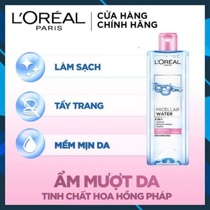 Nước tẩy trang Loreal - L'Oreal Paris 3-in-1 Micellar Water - White Store