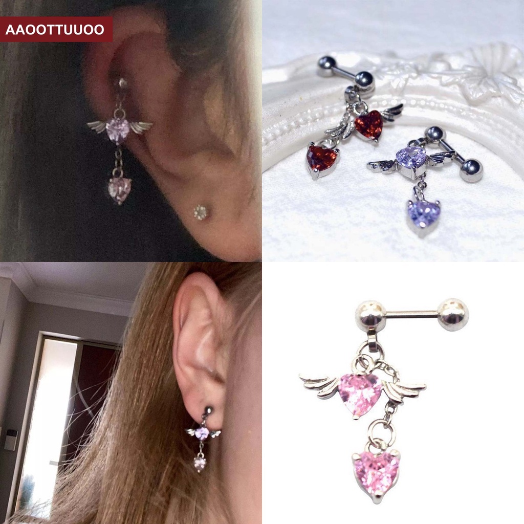 1 Khuyên Tai Hình Đôi Cánh Thiên Thần Thời Trang Âu Mỹ