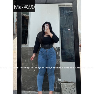 QUẦN JEAN DÀI ÔM CẠP CAO CO GIÃN [ TNT SHOP JEAN 60KG 90KG ]
