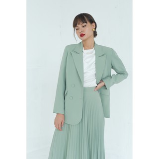 Emwear Áo Blazer nữ thiết kế hai lớp tay dài sang trọng
