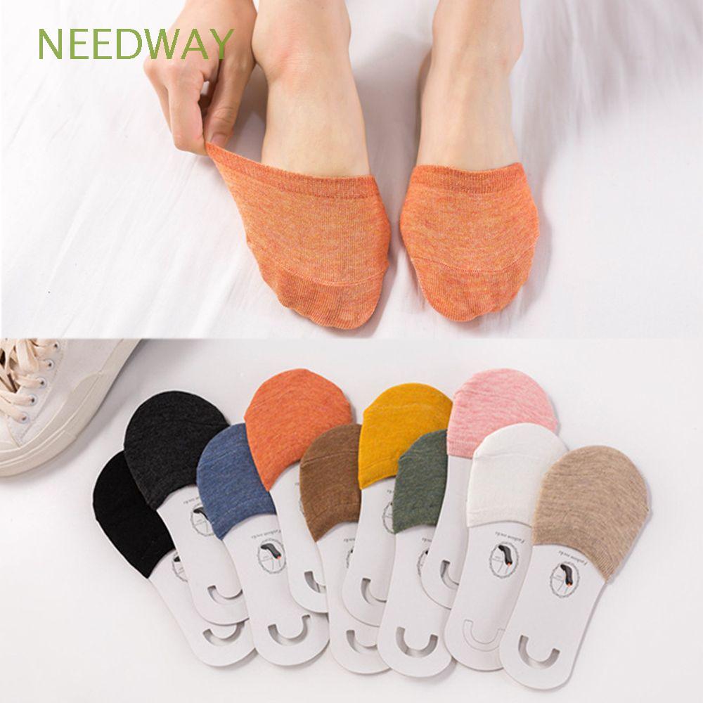 Tất cotton bọc nửa bàn chân chống trượt thoáng khí cho nữ