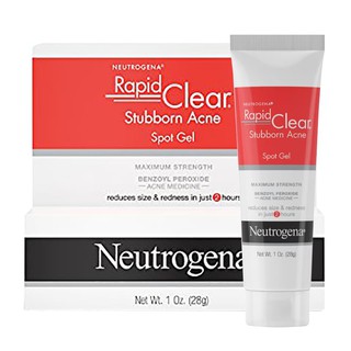 Gel chấm mụn Neutrogena Rapid Clear Stubborn Acne Spot Gel Maximum Strength 28g - MỸ