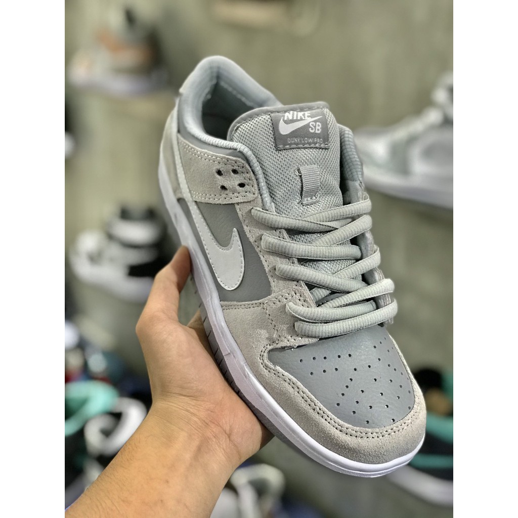 ✔️Giày Sneaker Sb Dunk Da Lộn Xám Cực Đẹp Fullbox✔️