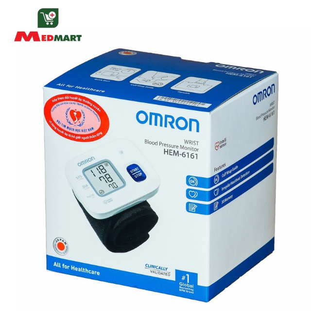 Máy Đo Huyết Áp Cổ Tay OMRON HEM-6161 [Chính Hãng] Nhật Bản