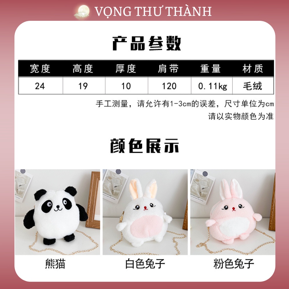 Túi Đeo Chéo Hình Thỏ Bông Dễ Thương VTTG7