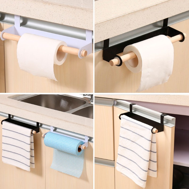 Giá treo khăn giấy cuộn gắn cửa tủ bếp tiện lợi