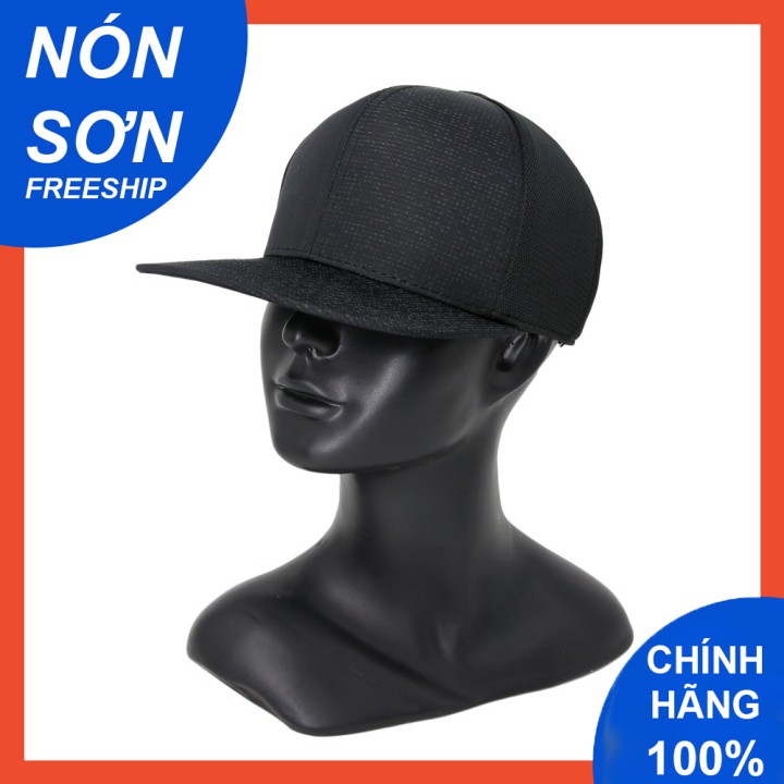 Nón Sơn Snapback đen trơn mỏ ngang bằng phong cách hip hop / Nón Snapback Nón Sơn chính hãng