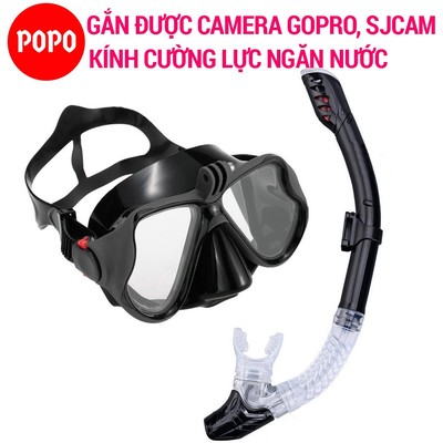 Bộ kính lặn ống thở GOPRO POPO gắn được SJCAM chống nước