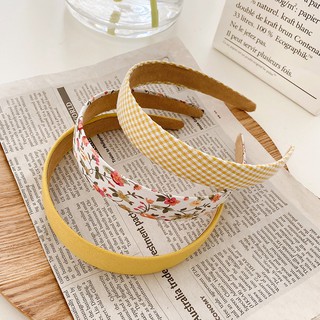 [ẢNH THẬT] Băng đô họa tiết hoa caro phong cách vintage Hàn Quốc dành cho nữ