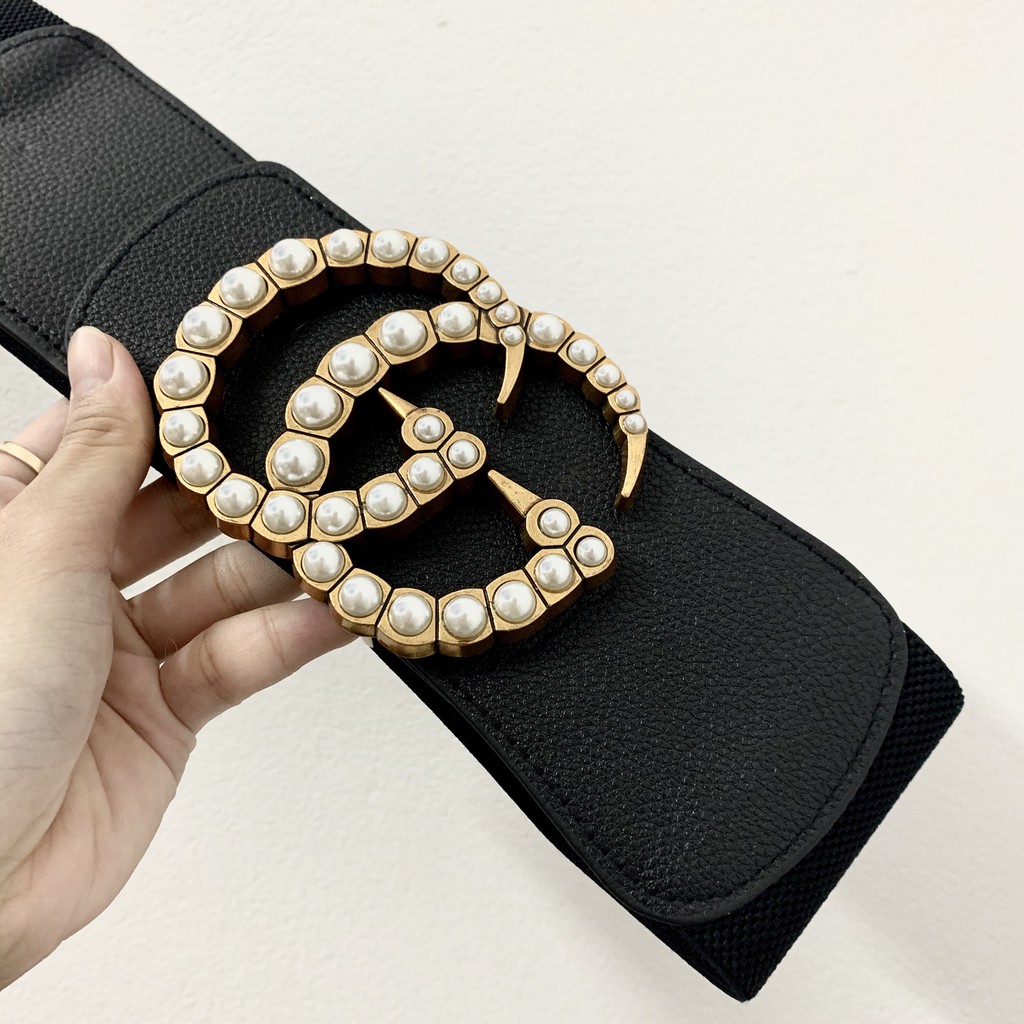 Đai váy nịt đầm G họa tiết 7.5cm