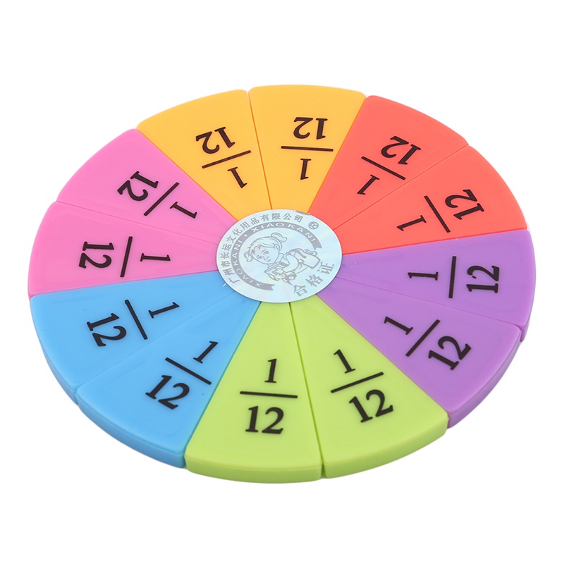 Plastic Learning Toy Fraction Circles Mathematics Teaching Aids Board