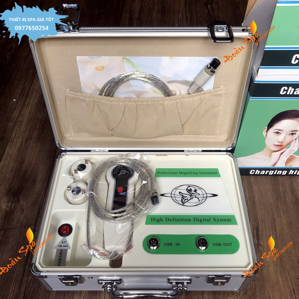 Máy soi da kết nối tivi dạng vali - Máy soi da TIVI