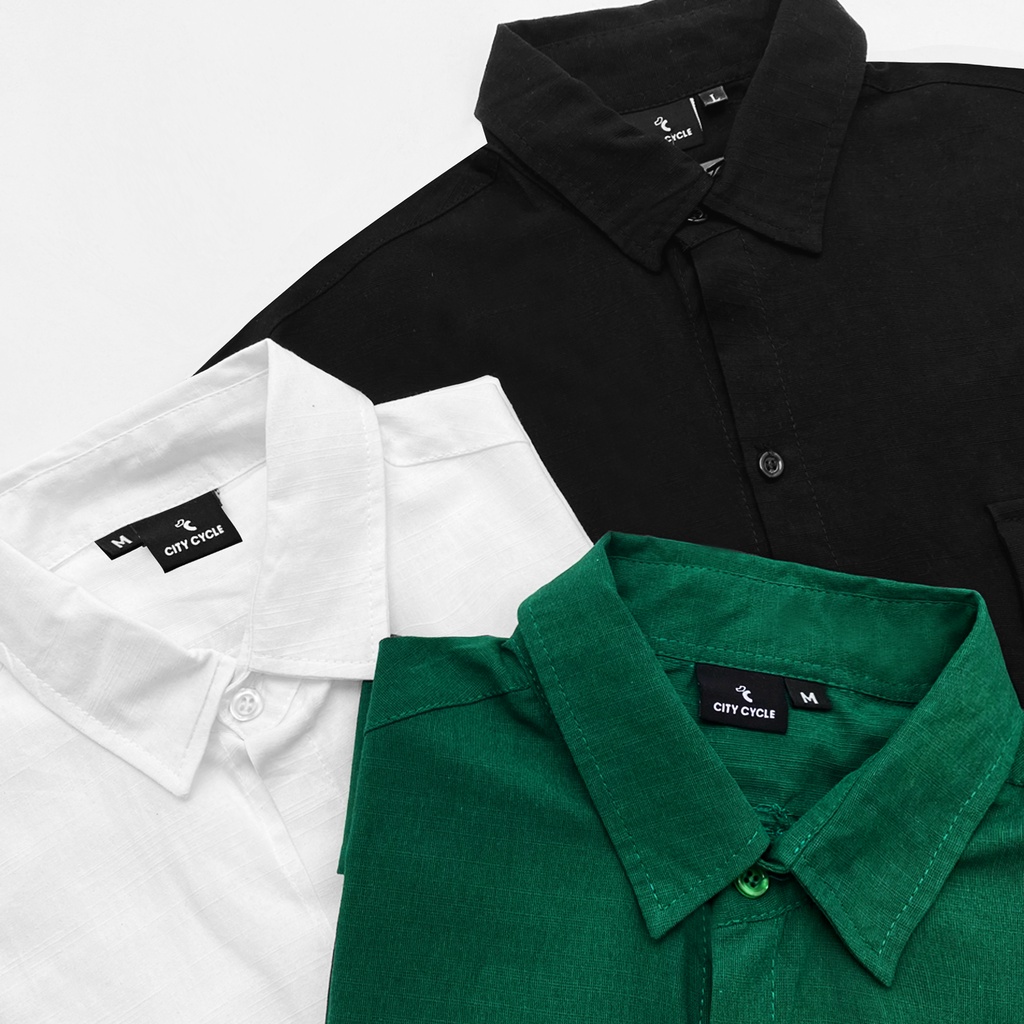 Áo sơ mi local brand cộc tay đũi City Cycle chất cotton form rộng nam nữ oversize unisex