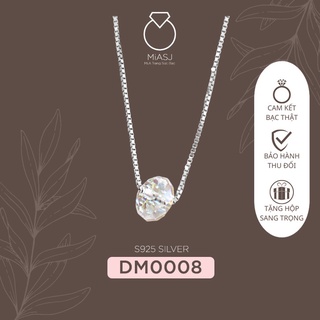 Dây chuyền vòng cổ bạc Ý S925 đá pha lê cao cấp DM0008 | Mi.A Trang sức bạc
