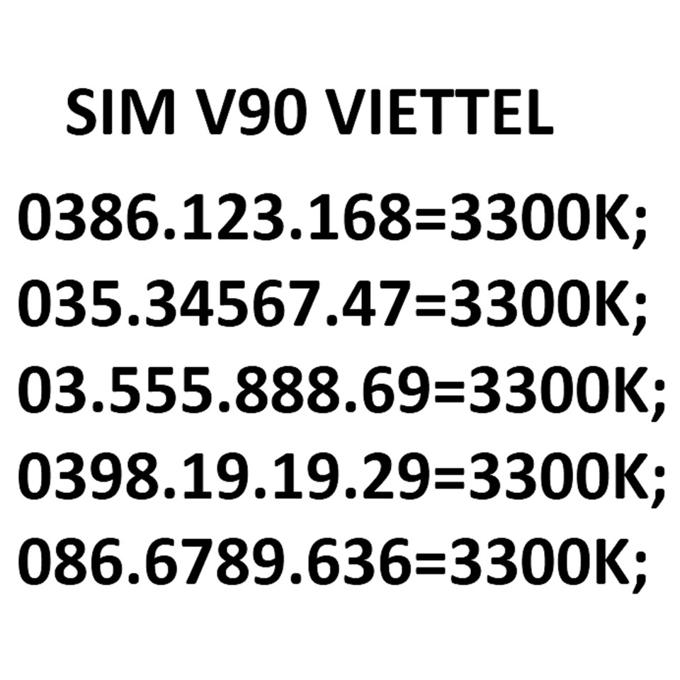 Sim đẹp 10 số viettel V90 ZX673