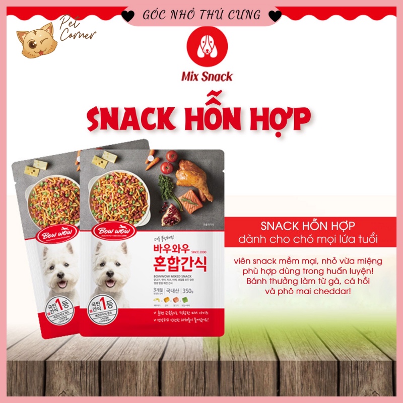 Snack hỗn hợp Bowwow - Bánh thưởng dạng mềm cho chó mèo