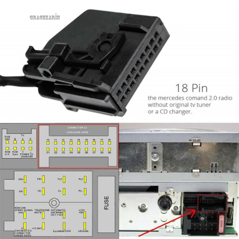 Cáp kết nối bluetooth W208 W203 W208W163 Aux Aps 220 W211 1pc 20cm 2.0 cho Mercedes Come chất lượng cao