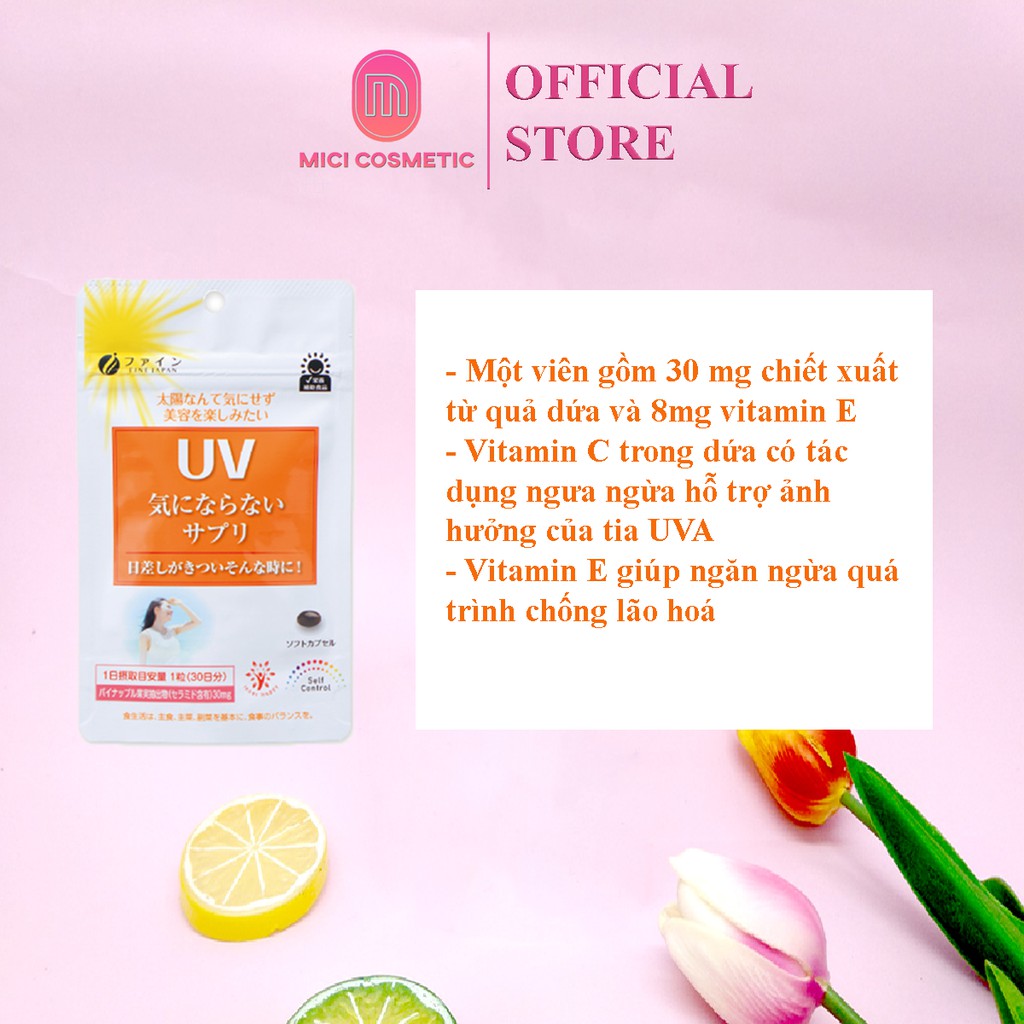 Viên Uống Chống Nắng Nhật Bản UV Fine 30 Viên