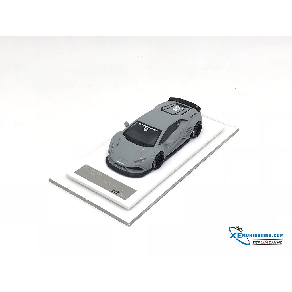 Xe Mô Hình Lam.borghini Huracan độ Liberty Walk 1:64 LB ( Xám Tro )