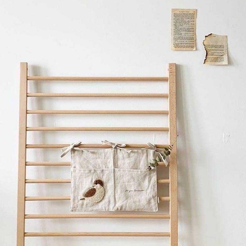 Túi Đựng Đồ Dùng Hai Ngăn Treo Cạnh Giường Độc Đáo Tiện Dụng Cho Phòng Ngủ