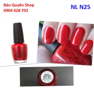 Sơn móng OPI - NL N25 - Big Apple Red - Đỏ táo