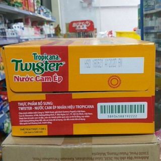 thùng cam ép twister 24 lon 320ml