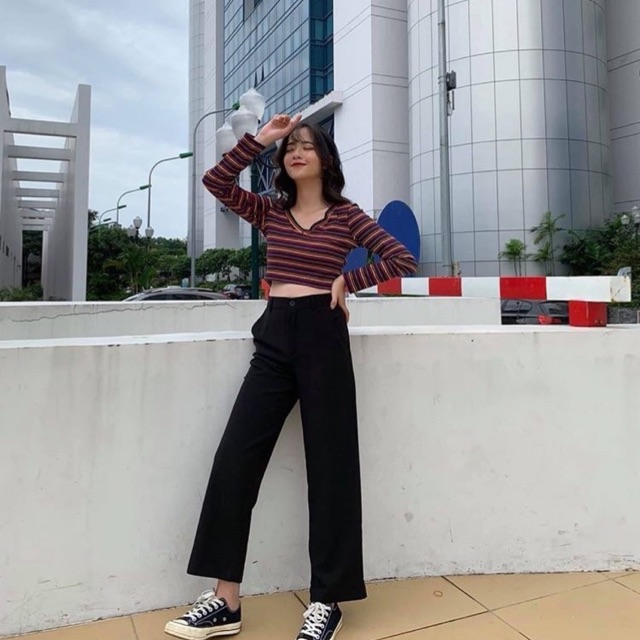 combo áo len+ quần đen