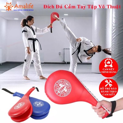 Đích Đá Tập Võ Thuật Cầm Tay Taekwondo, Vovinam, Karatedo Bằng Da PU Cao Cấp Cho Trẻ Em - Người Lớn Hãng Amalife