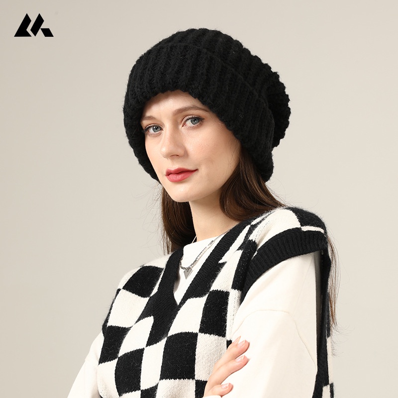 Nón len Mũ len chất dày dặn Giữ ấm tai Nam nữ Unisex Form rộng Ulzzang Hàn Quốc Dễ thương