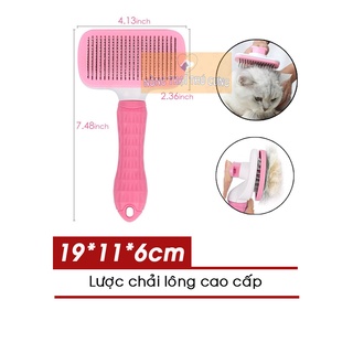 Lược Chải Lông Chó Mèo Có Nút Bấm Đẩy Lông - Loại Cao Cấp Size To