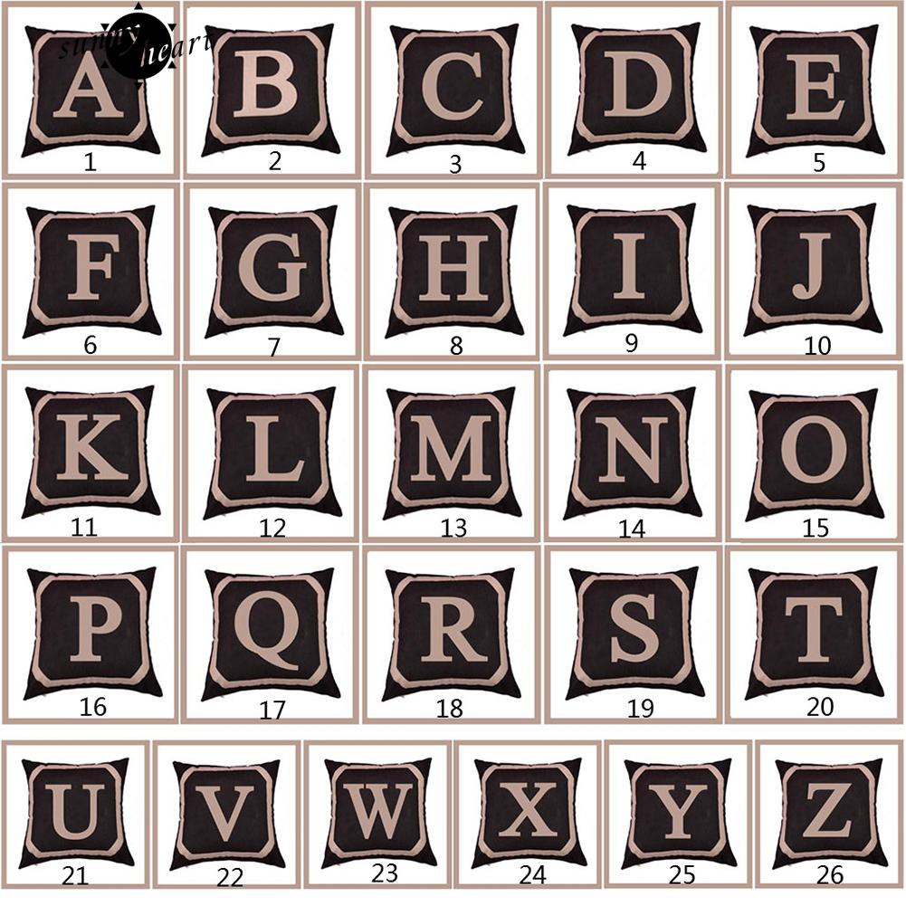 Bao Gối Tựa Lưng In Hình Chữ Cái Nhiều Màu Sắc Dùng Cho Ghế Sofa Giường Ngủ