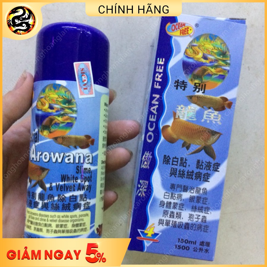 Ngừa nấm cho cá rồng OCEAN FREE chai số 4