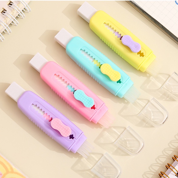 Cục Tẩy Cao Su Mềm Mại Có Thể Thu Gọn Màu Bánh Macaron