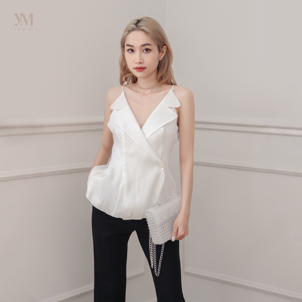 YM Mina Shirt Áo Kiểu Hai Dây Cổ Vest