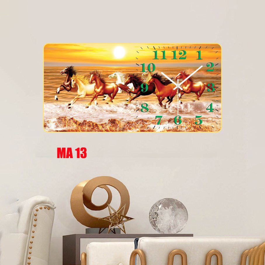 Tranh đông hồ tráng gương🍁🍁 tặng pin và đinh treo không cân khoan