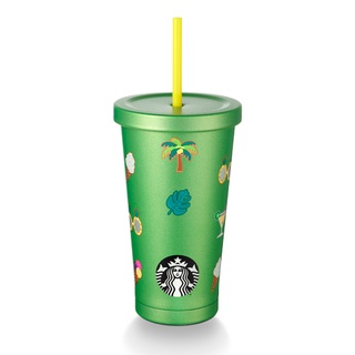 Ly Starbucks Cold Cup 18Oz Stainless Steel Tropical