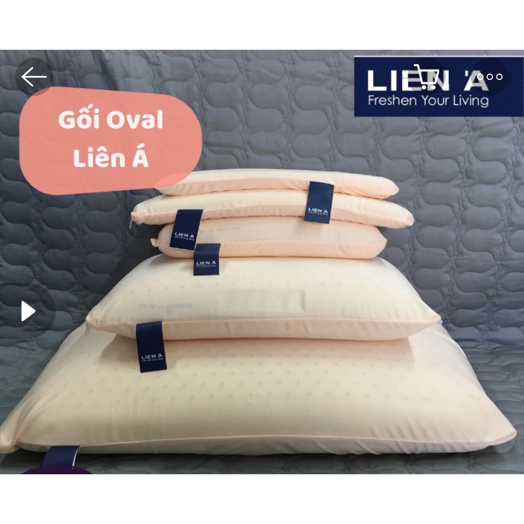 Gối Cao Su Oval Liên Á người lớn 100% cao su thiên nhiên êm ái, mềm mại