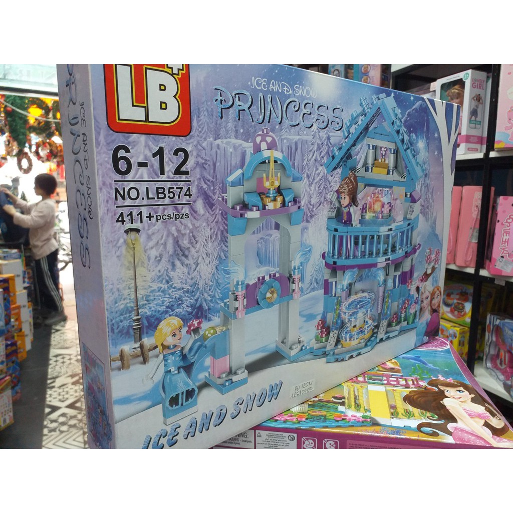 Lego Xếp Hình FRINCESS LB574 / 411pcs. Bộ Lego Xếp Hình Lâu Đài Băng và Tuyết Công Chúa Elsa(ảnh thật)