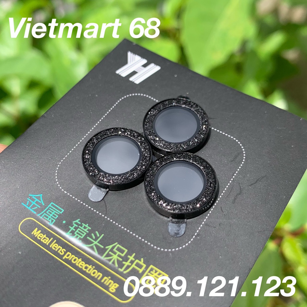 Bộ 3 Vòng Kim Tuyến Bảo Vệ Camera Cho iPhone 12Pro, 12Pro Max, 13Pro-PRM  - Chống Bụi, Hạn Chế Vân Tay - Siêu Sang Chảnh