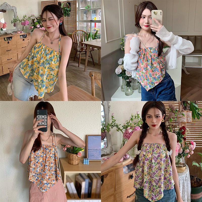 Áo Hai Dây Họa Tiết Hoa