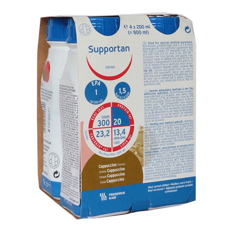 Sữa SUPPORTAN DRINK cappuccino (200ml) – Dinh dưỡng cho bệnh nhân UNG THƯ
