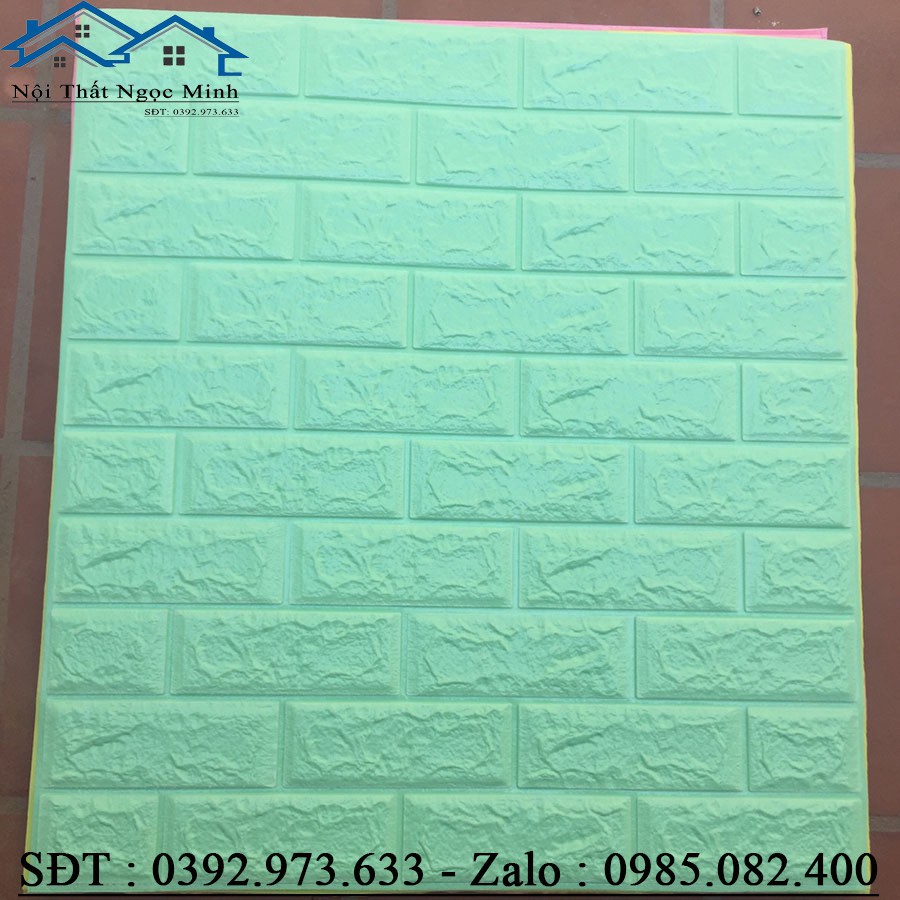 [Kho Hà Nội] Miếng xốp dán tường 3D giả gạch 70 x 77cm - Có Keo Dán Sẵn - Cách âm , Cách Nhiệt Tốt - Chống Nước