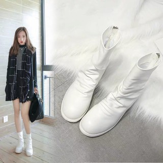 Bốt da nữ cổ nhăn mẫu mới 2020 g37